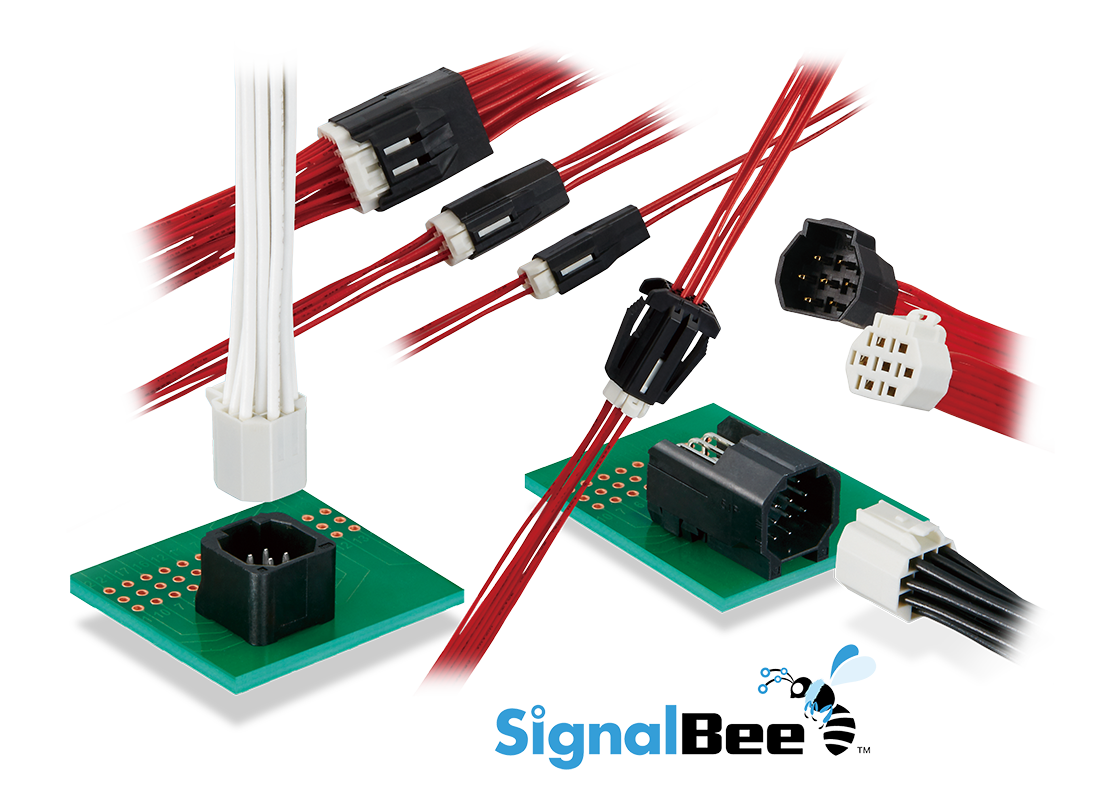 DF62 Series Slim In-Line/THT Connectors from Hirose's SignalBee™ lineup.