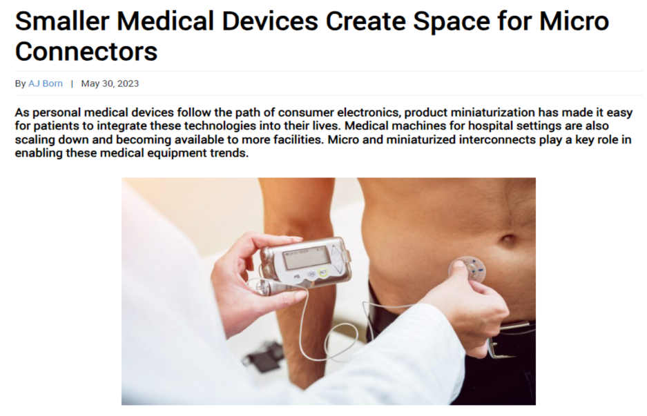 Hirose Americas Connector Supplier Small Medical Micro Connectors Article Image May 2023