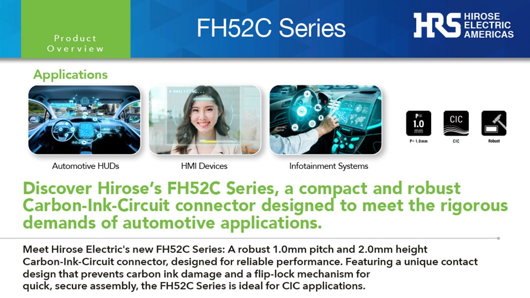 Hirose Americas New Product Introduction (NPI) FH52C Series Connector Video Image 102024 