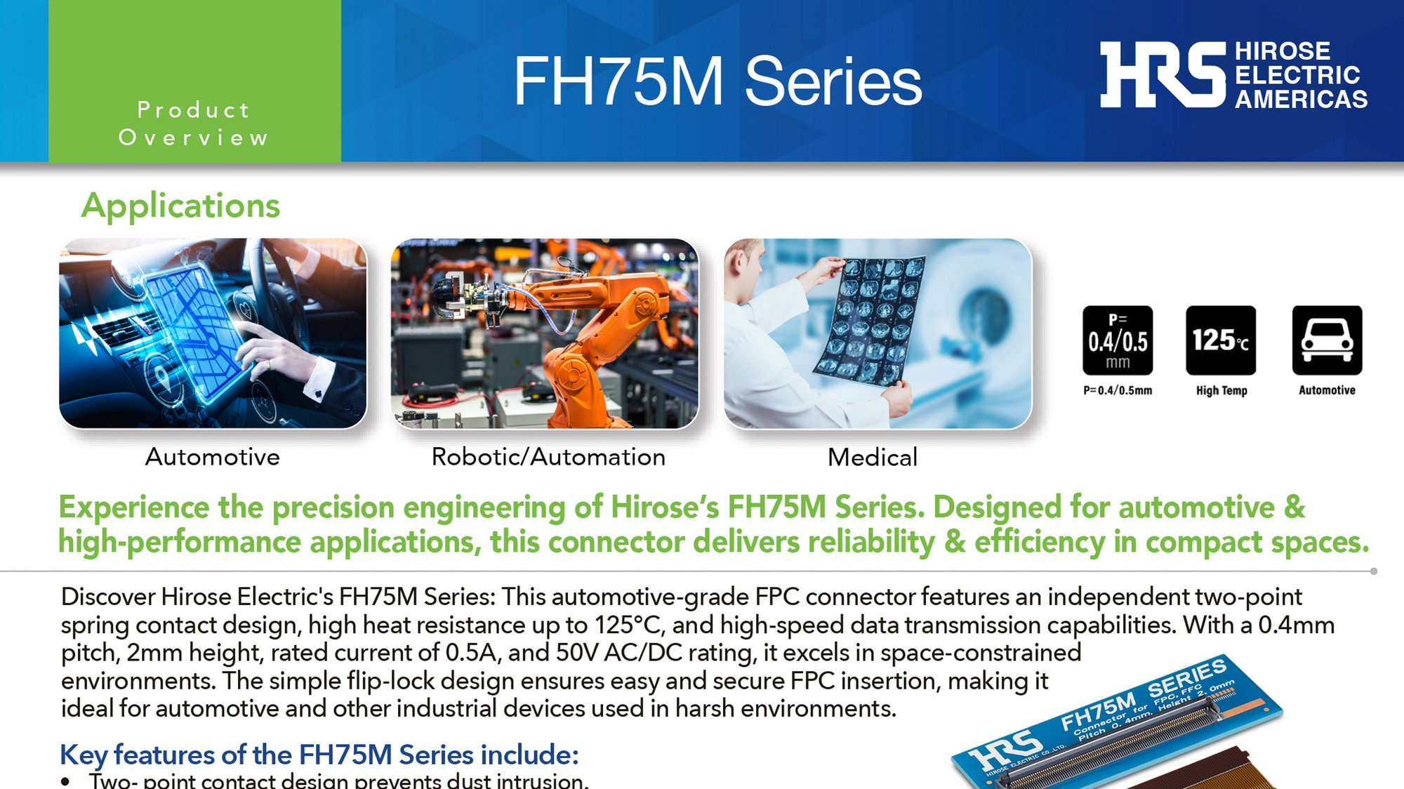 Hirose Americas New Product Introduction (NPI) FH75M Series Connector Video Image3 092024