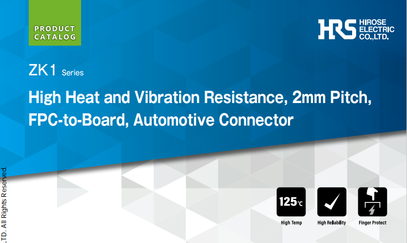 Hirose Electric Americas ZK1 Product Catalog Thumbnail Image