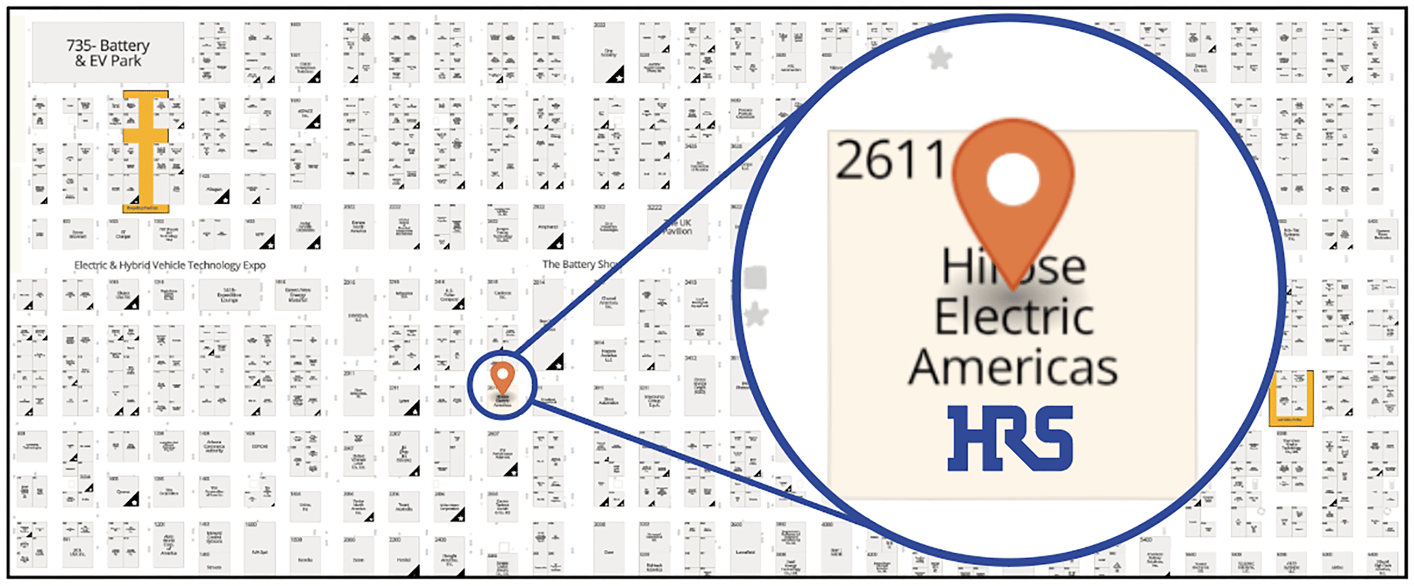 Hirose Electric Battery Show Map