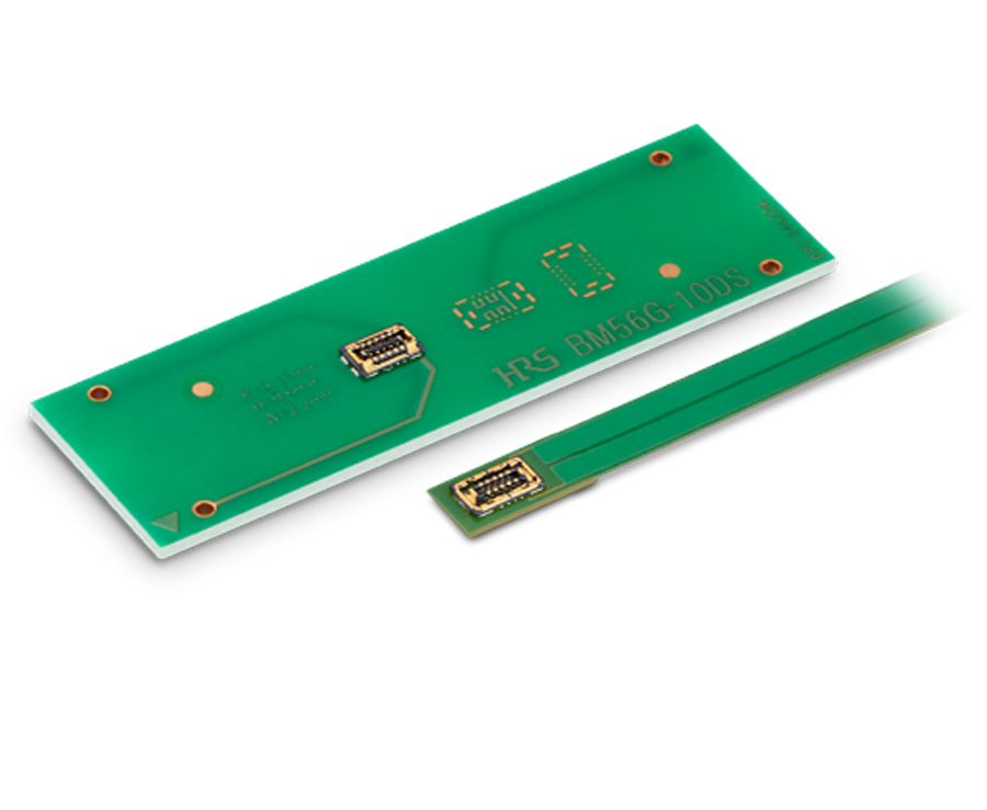 Image of BM56 Series Connector by Hirose Electric, showcasing its ultra-compact design for Multi-RF compatibility and superior signal transmission