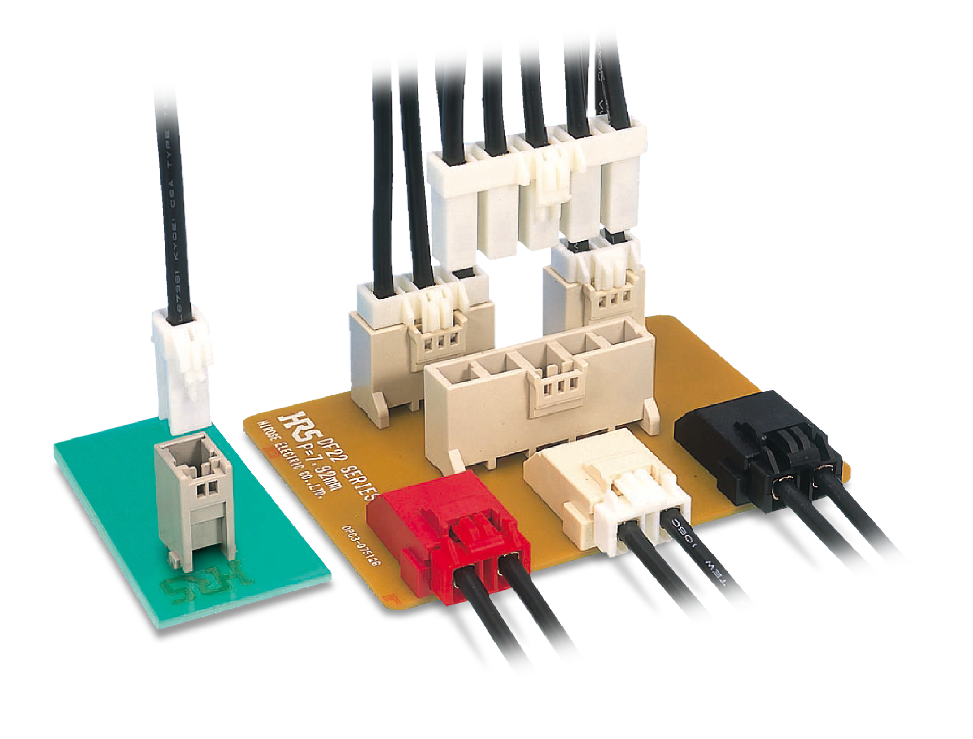 Product | Image of Hiroses DF22 connector, a 4A micro hybrid solution for FPC-to-board connections in micro-mobility applications.