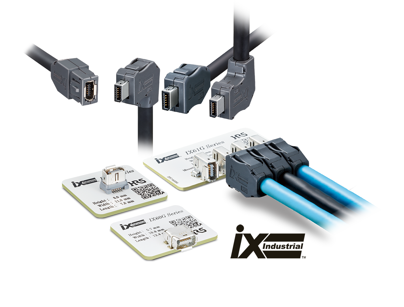 IX Industrial™ connector for industrial machinery, supporting high speeds with superior EMC resistance.