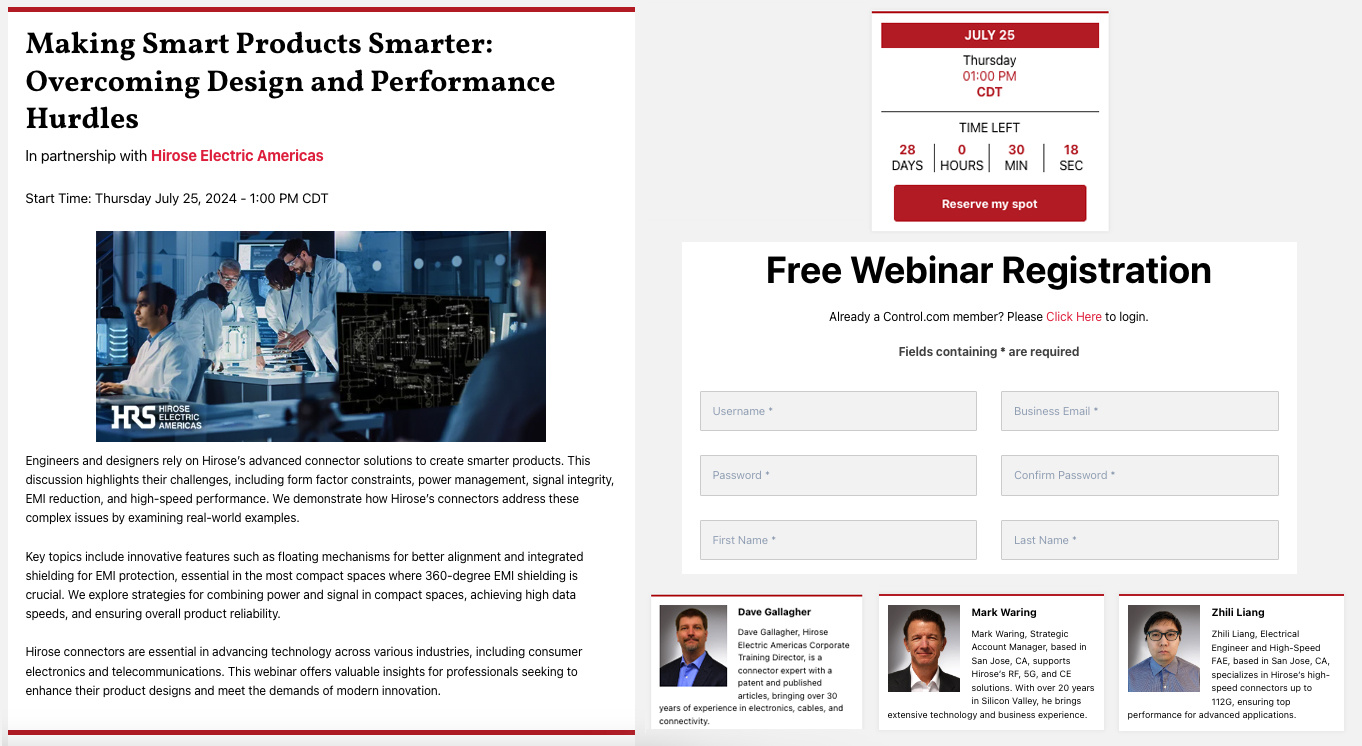 Hirose Americas Making Smart Products Smarter Webinar LP Image 062024