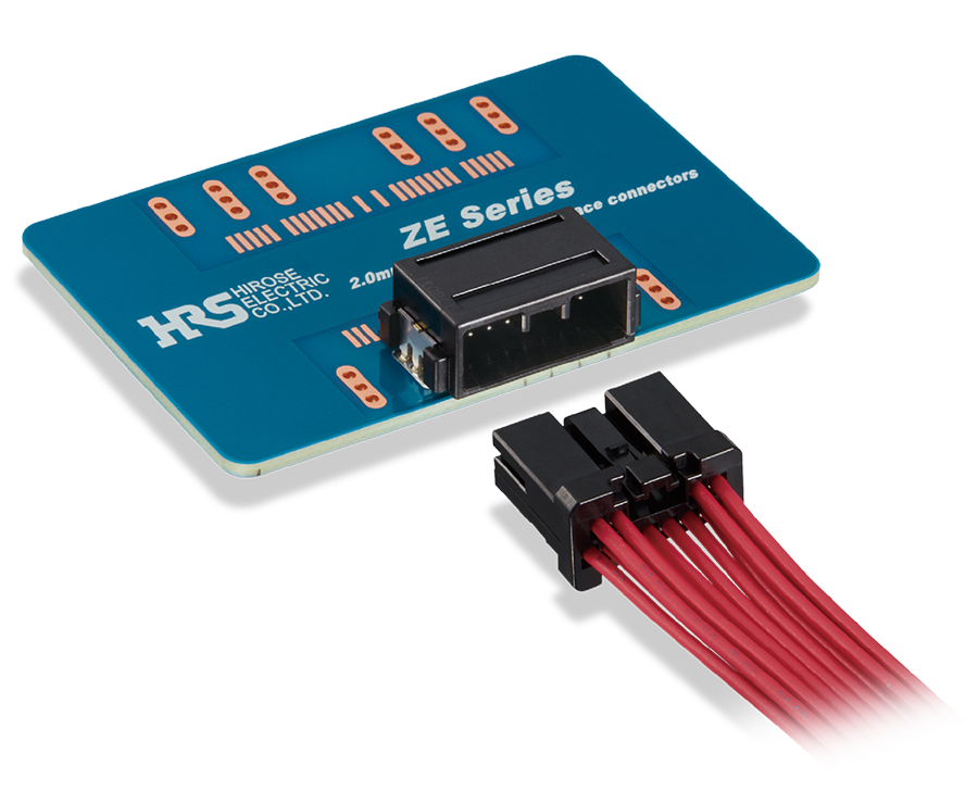 Image of Hirose ZE05 series connector, designed for high-speed automotive connectivity Image of Hirose ZE05 series connector, designed for high-speed automotive connectivity